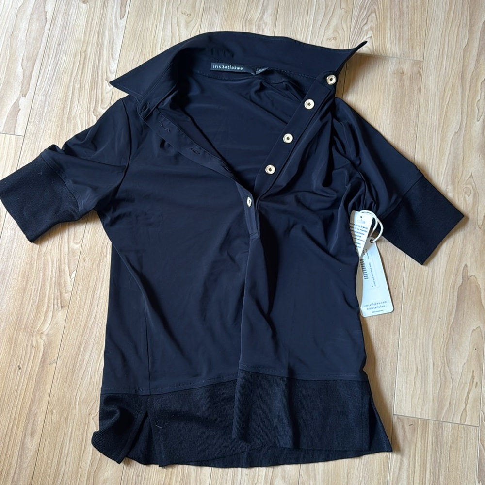 IRIS SETLAKWE MATTE JERSEY POLO
